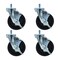 Bk Resources 5-inch Threaded Stem Casters, Polyolefin Wheel, Brake, 300lb Capacity, Chemical Resistant, 4PK 5SBR-4ST-LDP-PS4 - alternate 1
